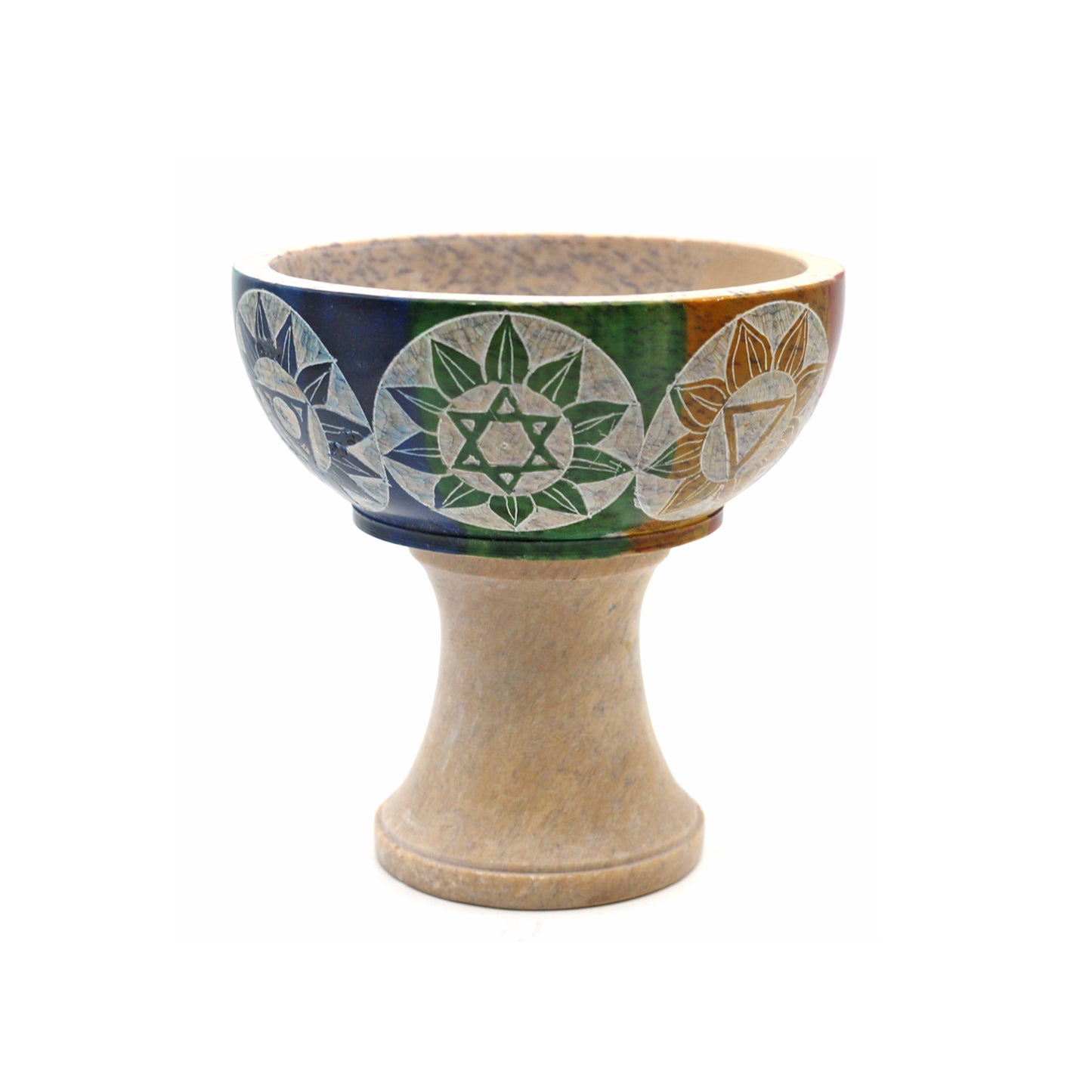 Smudge bowl w/built in holder